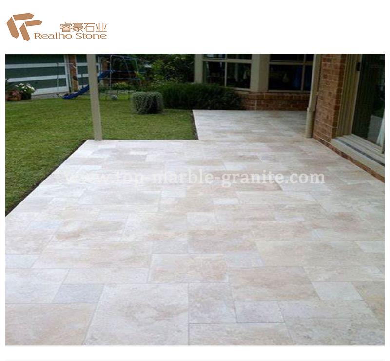 filled travertine floor tiles
