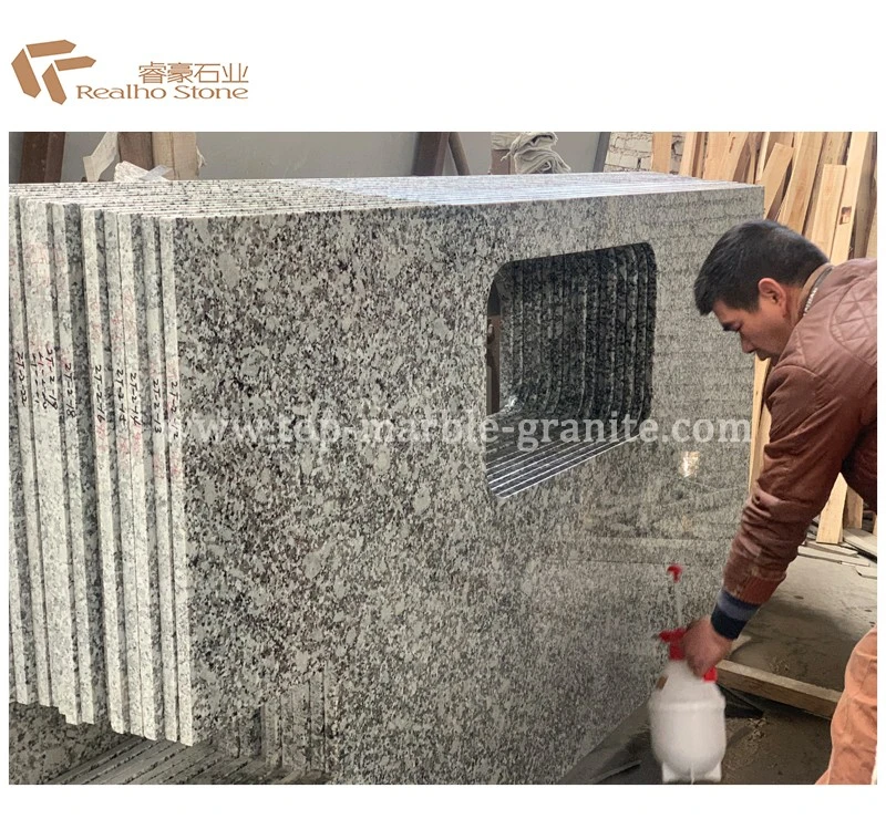 white granite top