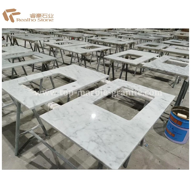 marble vanity top in carrara white