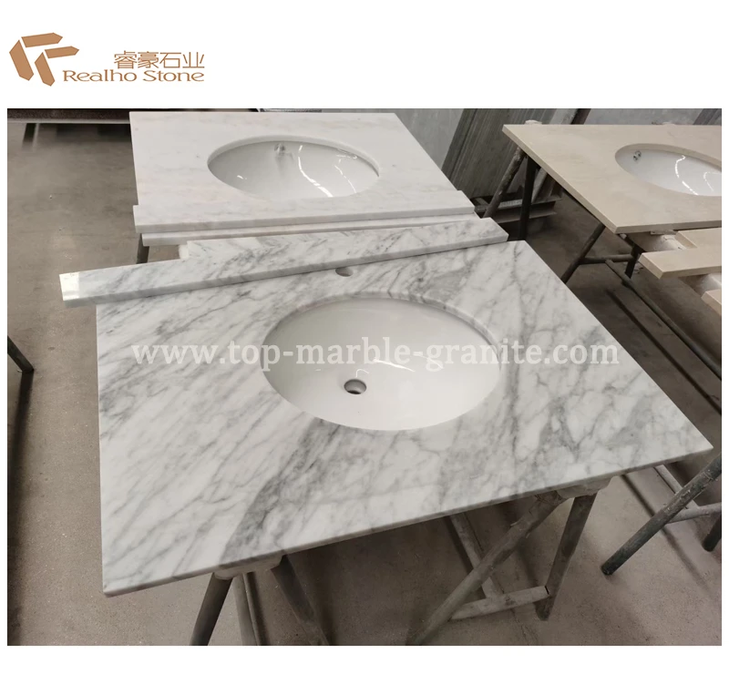 white carrara marble top