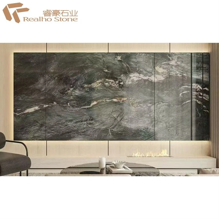 Versace Green Marble Slab For Countertop Island Top Floor Tile Wall Cladding suppliers