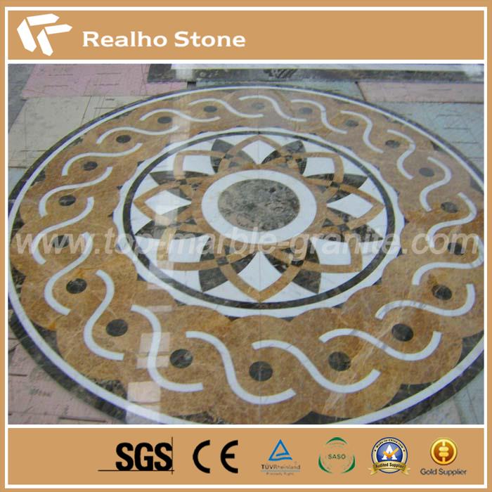 পলিশ ওয়াটারজেট মার্বেল টাইলস ডিজাইনের ফ্লোর প্যাটার্ন লবির জন্য