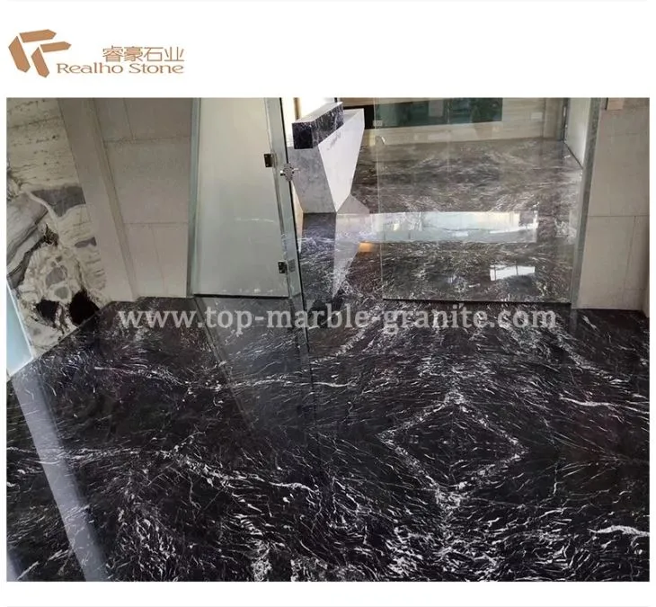 Italian Black Marble Flooring tiles