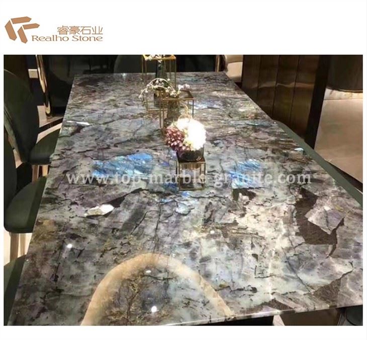 blue granite dining table