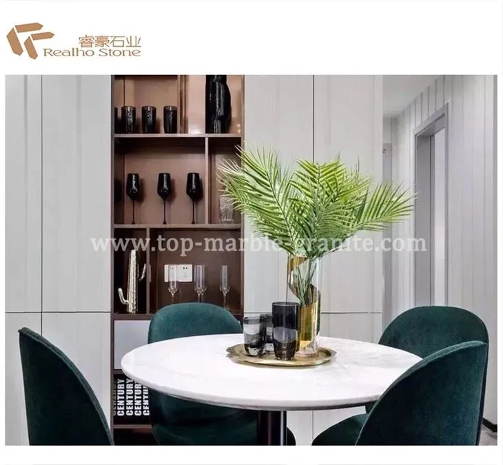White Marble Table Set