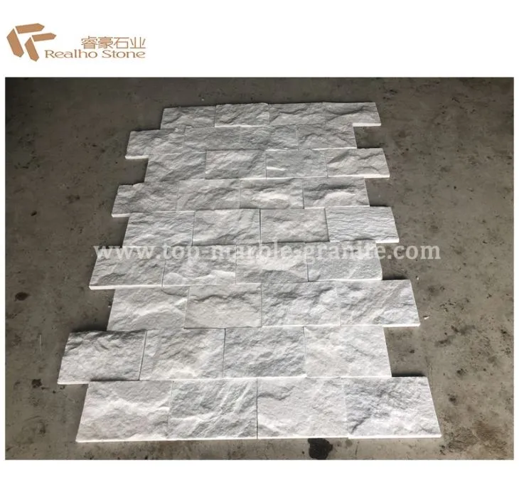 white quartz wall cladding stone