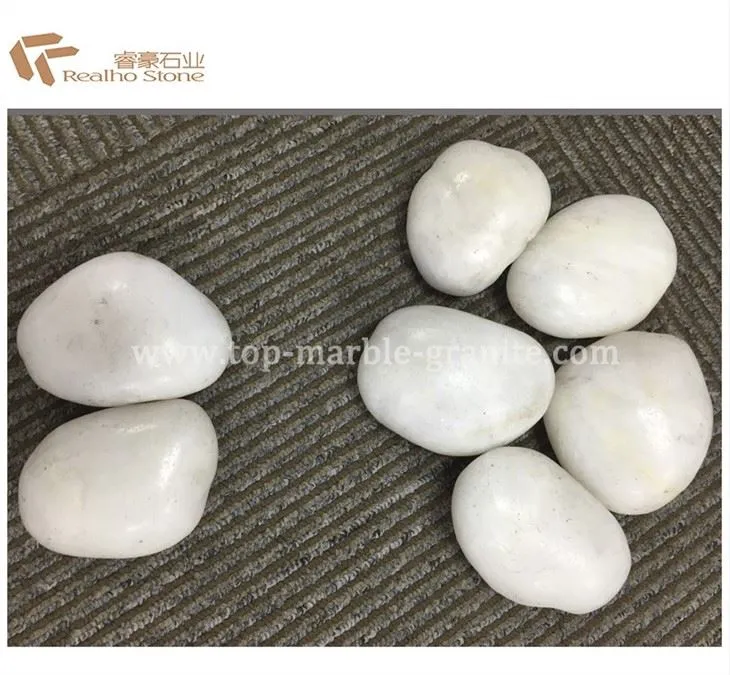 pebble stones white flat