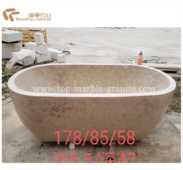 solid stone bathtub