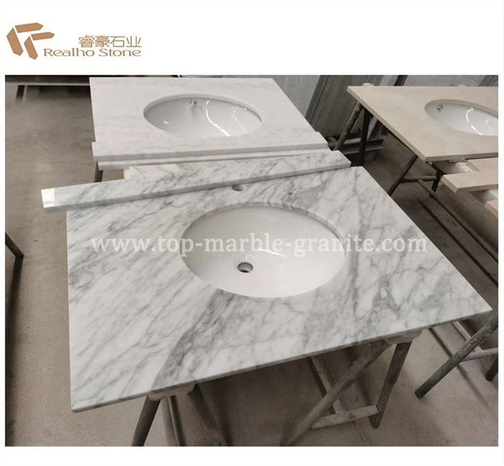 white carrara marble top