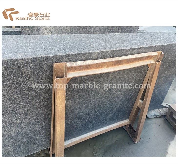 Countertops জন্য পালিশ ইস্পাত ধূসর গ্রানাইট